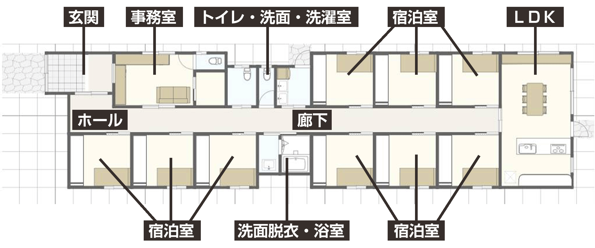 グループホーム昴の見取り図です